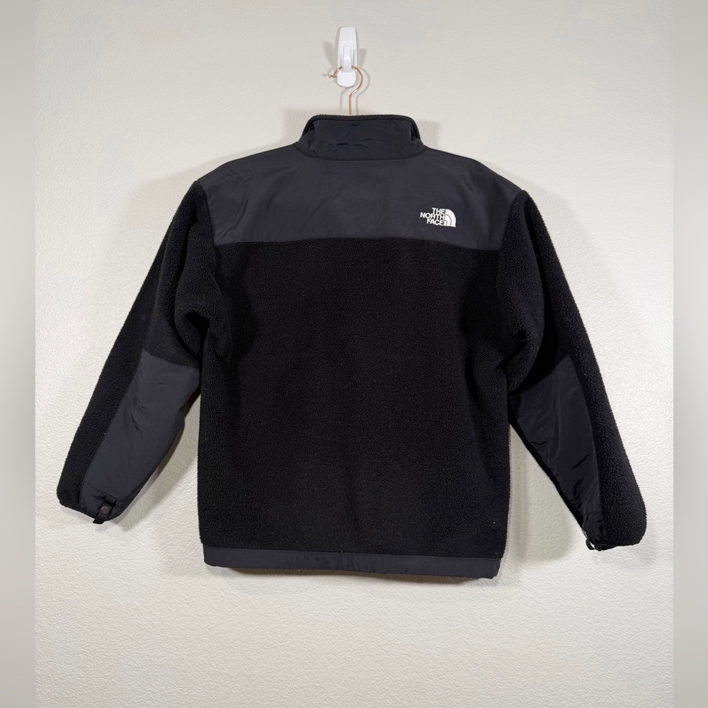 The North Face Jacket Zip Up Black Fleece Coat Weather Resistant Youth Girl L - Picture 8 of 9